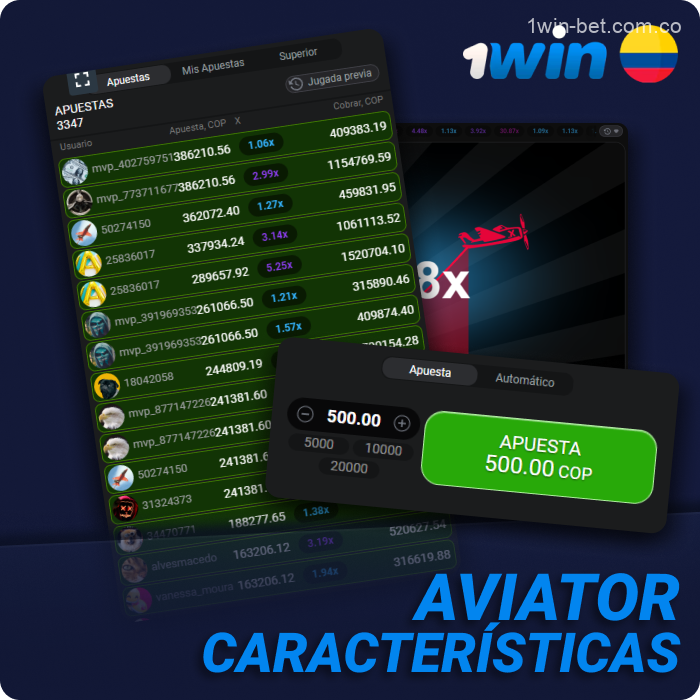 Funciones de 1win Aviator Online